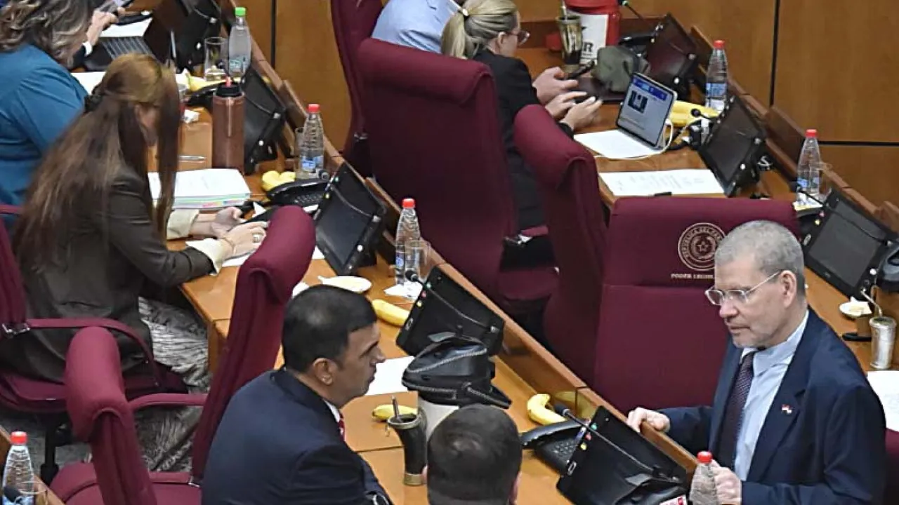 Senadores durante una sesión en el Congreso